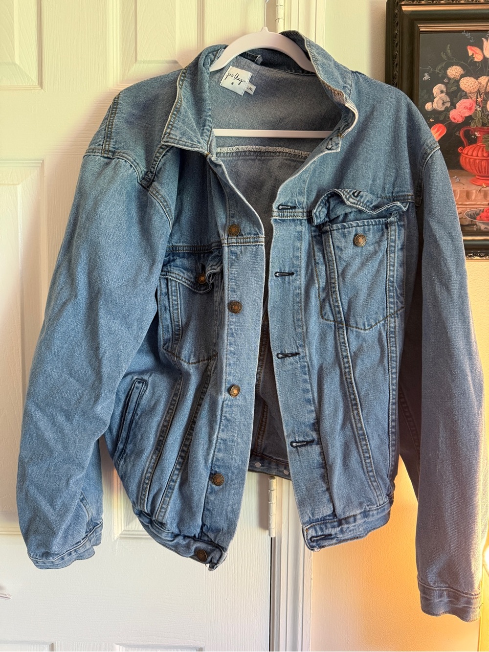 Princess Polly Light Blue Oversized Denim Jacket